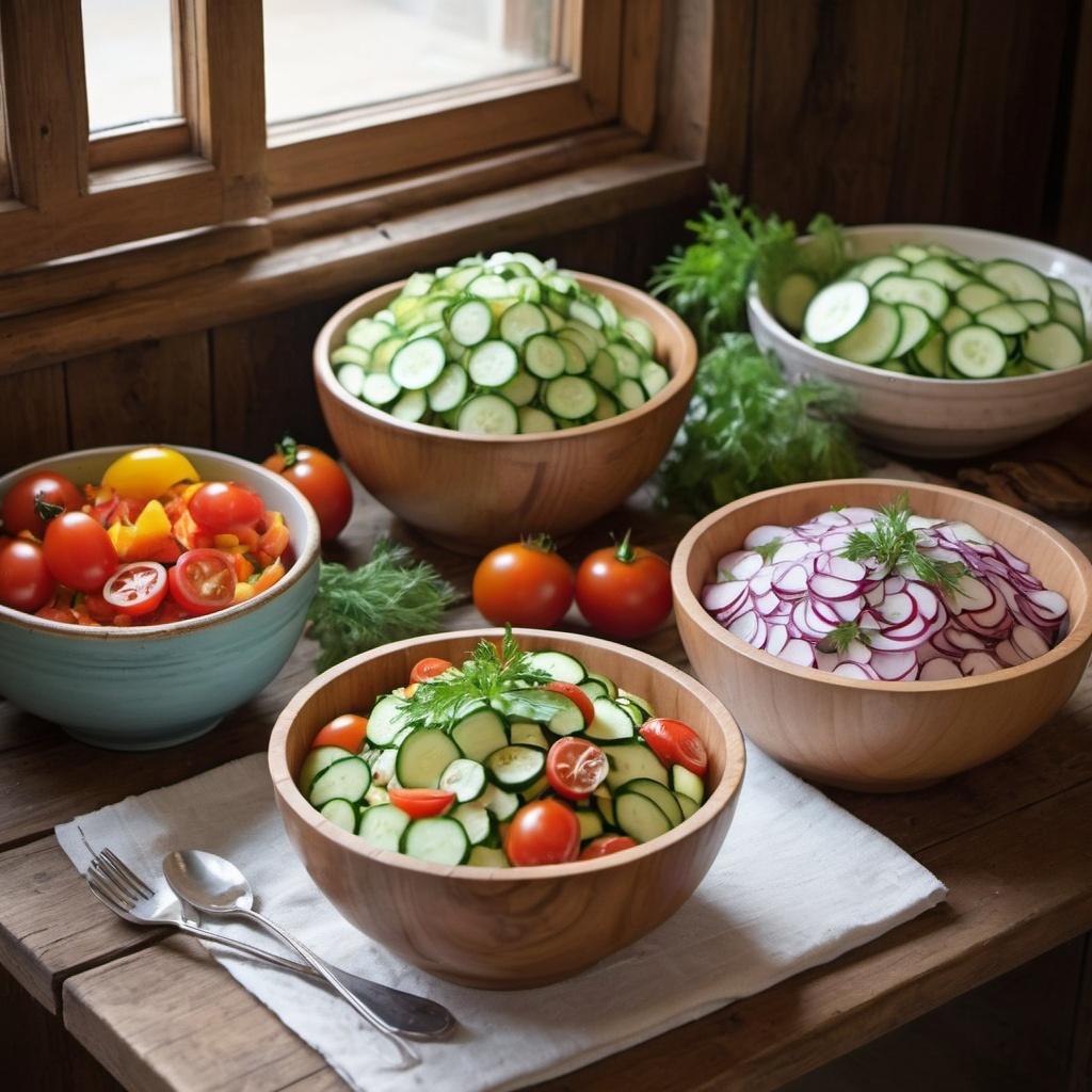 Rustic Russian Salads: Fresh, Pickled, and Creamy Recipes