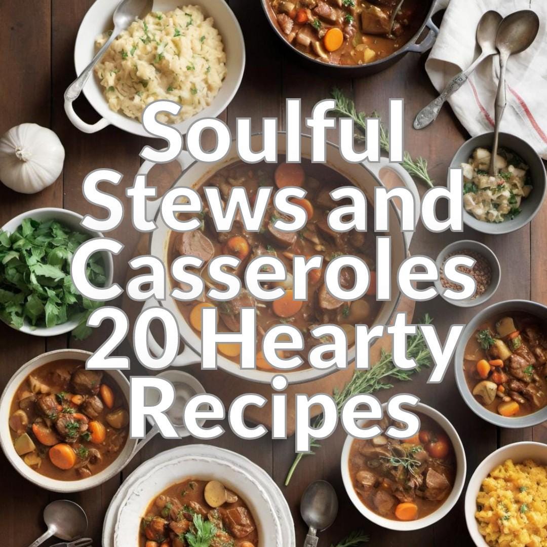 Hearty Soulful Stews  Casseroles 20 Delicious Recipes