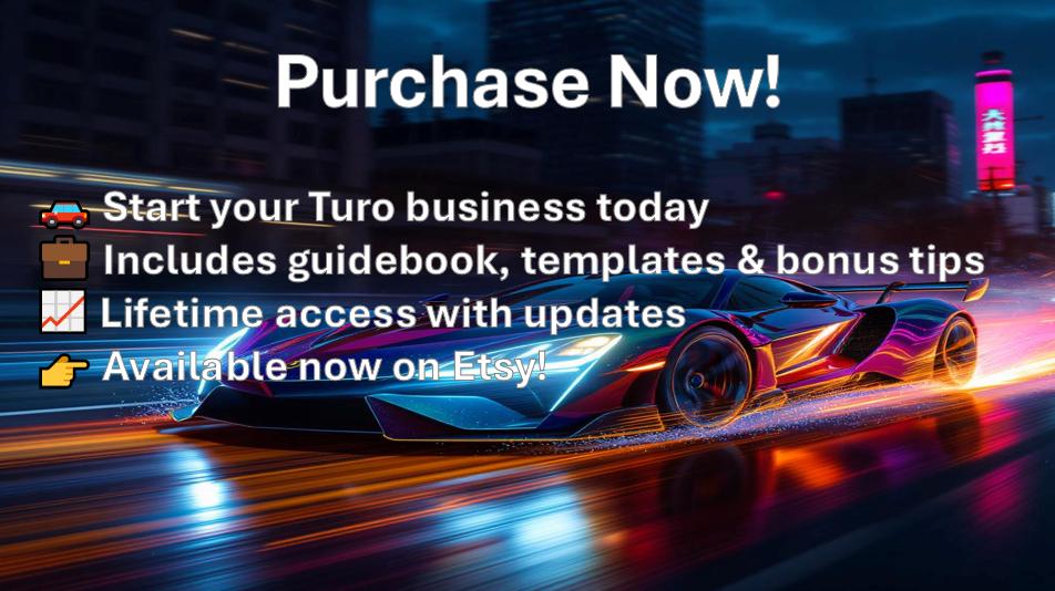 Turo Car Rental Business Course | Start & Grow Your Car Rental Side Hustle | Turo Mastery eCourse Download