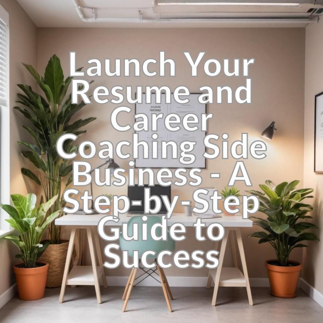 Launch Your Resume and Career Coaching Side Business - A Step-by-Step Guide to Success