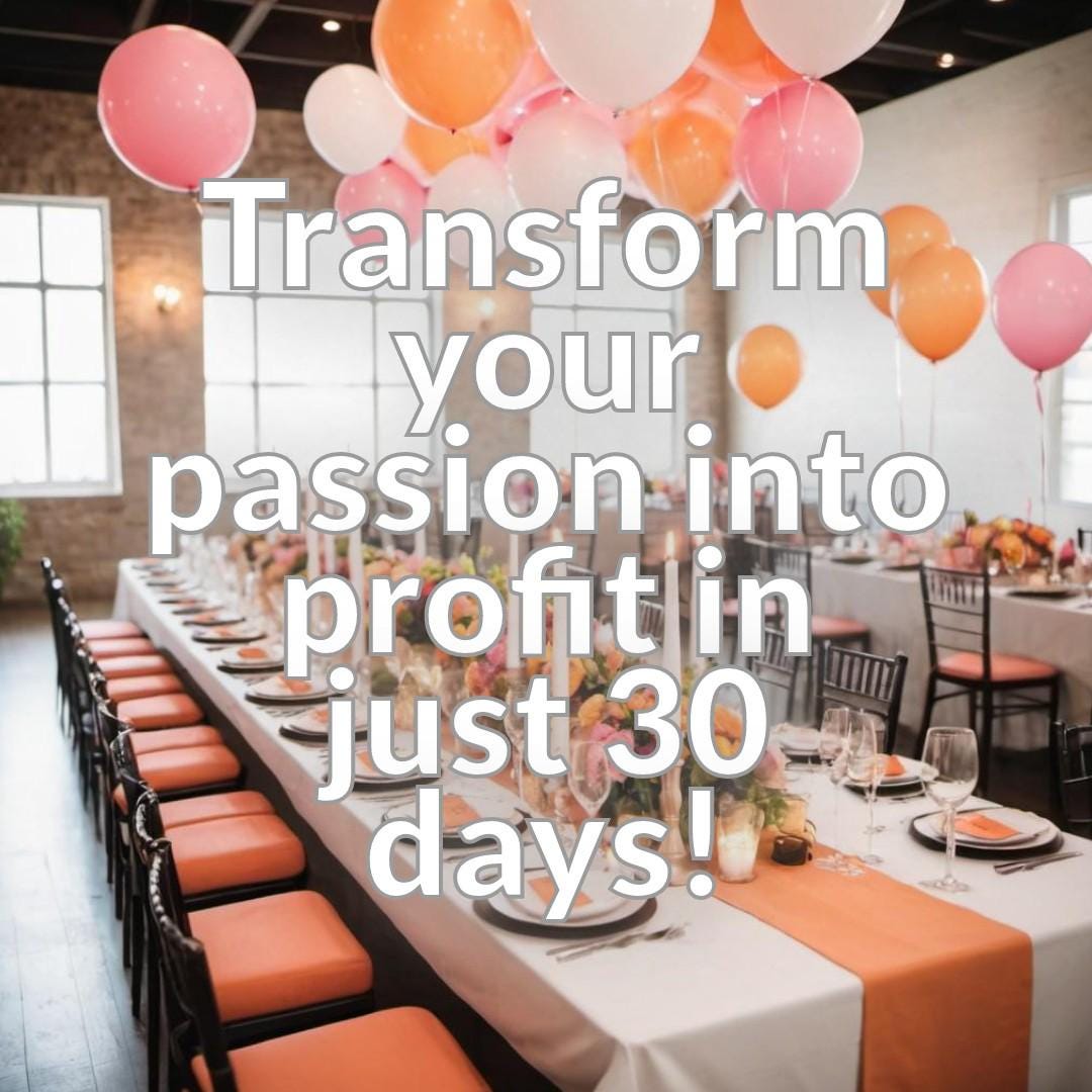 Launch Your Event Planning Business in a Month - A Step-by-Step Guide to Success