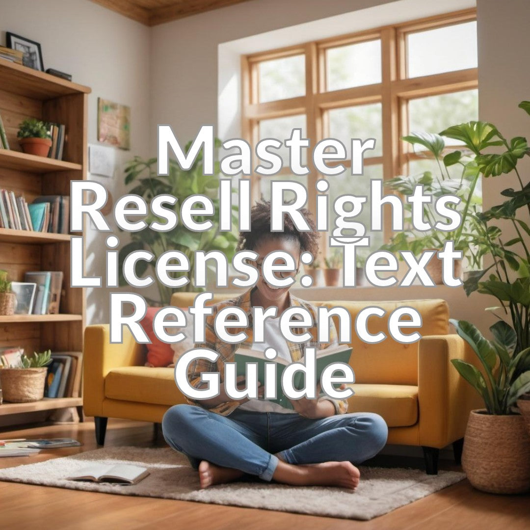 Master Resell Rights License: Text Reference Guide
