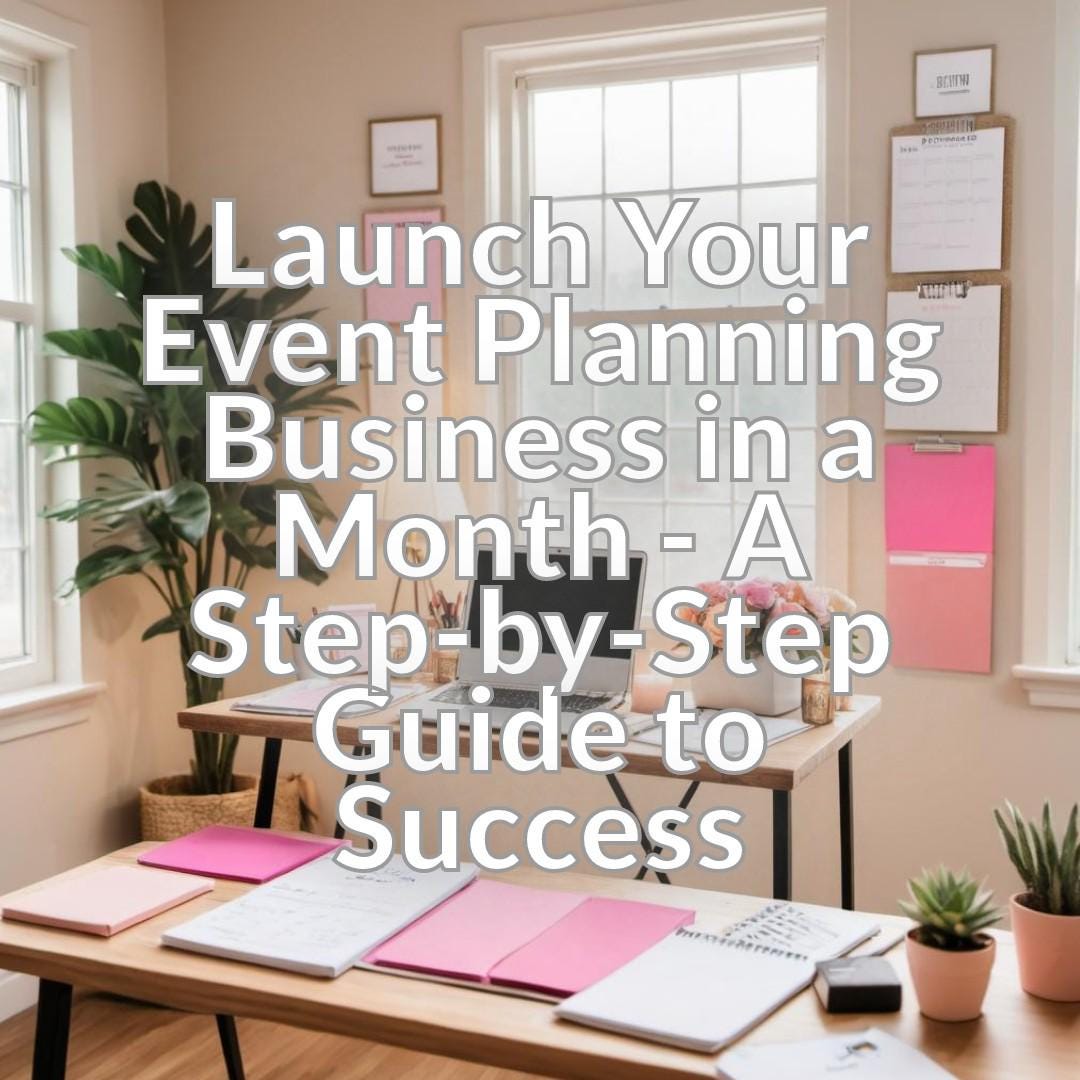 Launch Your Event Planning Business in a Month - A Step-by-Step Guide to Success
