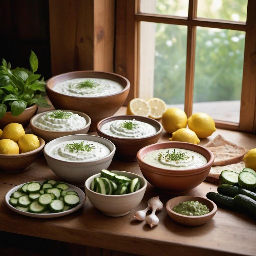The Greek Sauce Bible: Tzatziki, Avgolemono, and More
