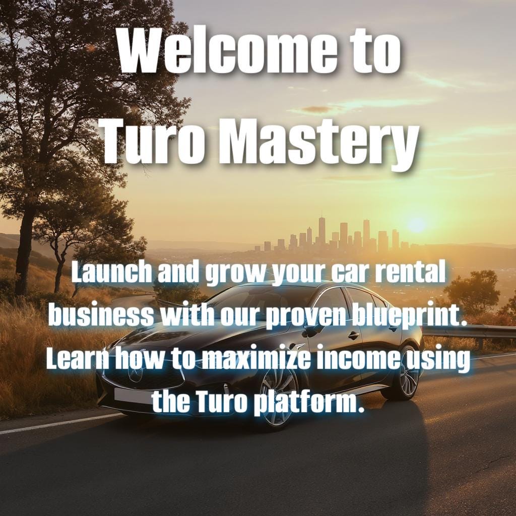 Turo Car Rental Business Course | Start & Grow Your Car Rental Side Hustle | Turo Mastery eCourse Download