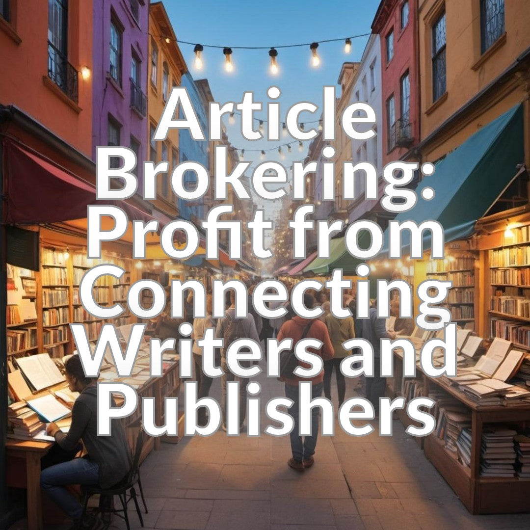 Article Brokering: Profit from Connecting Writers and Publishers
