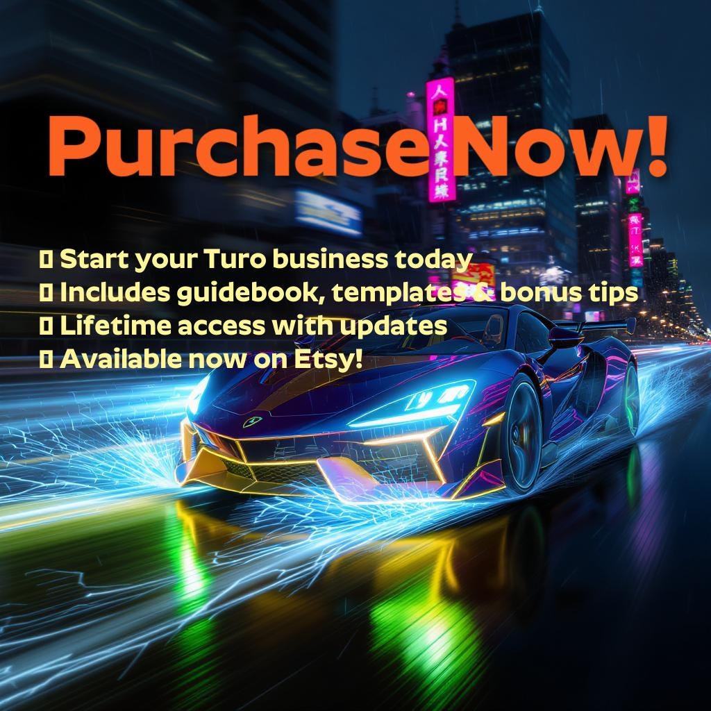 Turo Car Rental Business Course | Start & Grow Your Car Rental Side Hustle | Turo Mastery eCourse Download