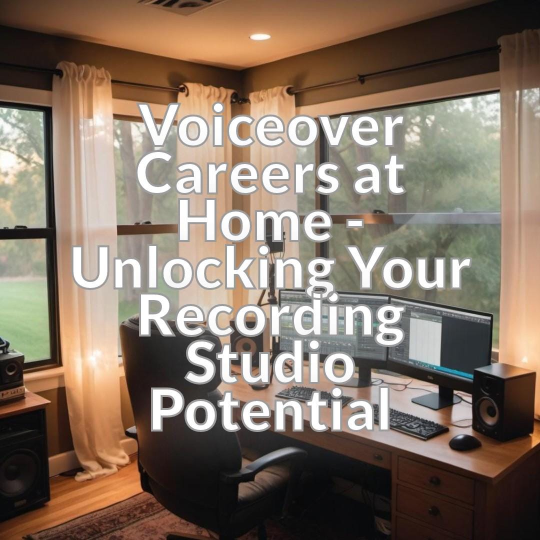 Voiceover Careers at Home - Unlocking Your Recording Studio Potential
